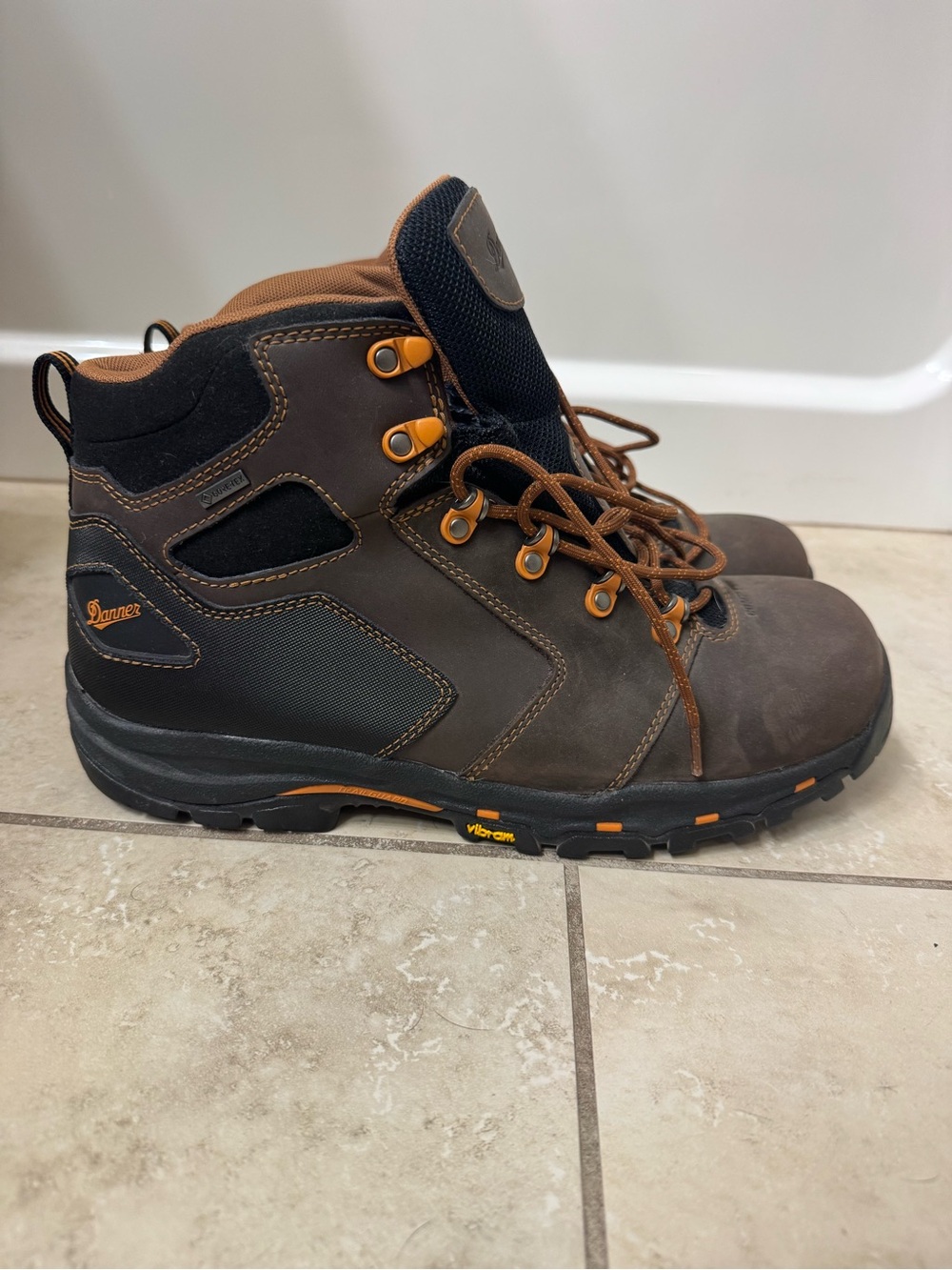 Danner Brown and Black Men’s Waterproof Work Boots